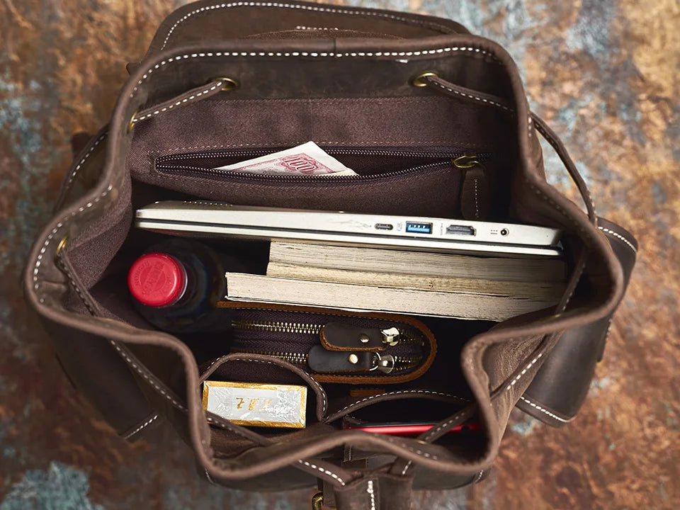 Heritage leather rucksack