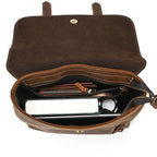 Structured leather rucksack backpack