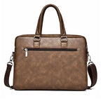 Classic leather briefcase for men
