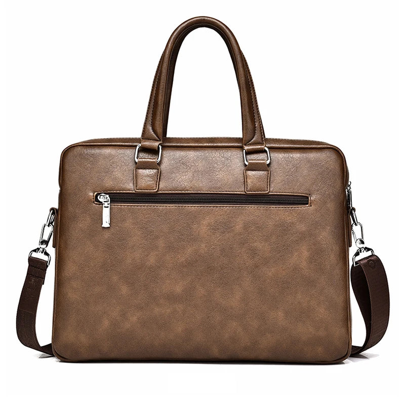 Classic leather briefcase for men