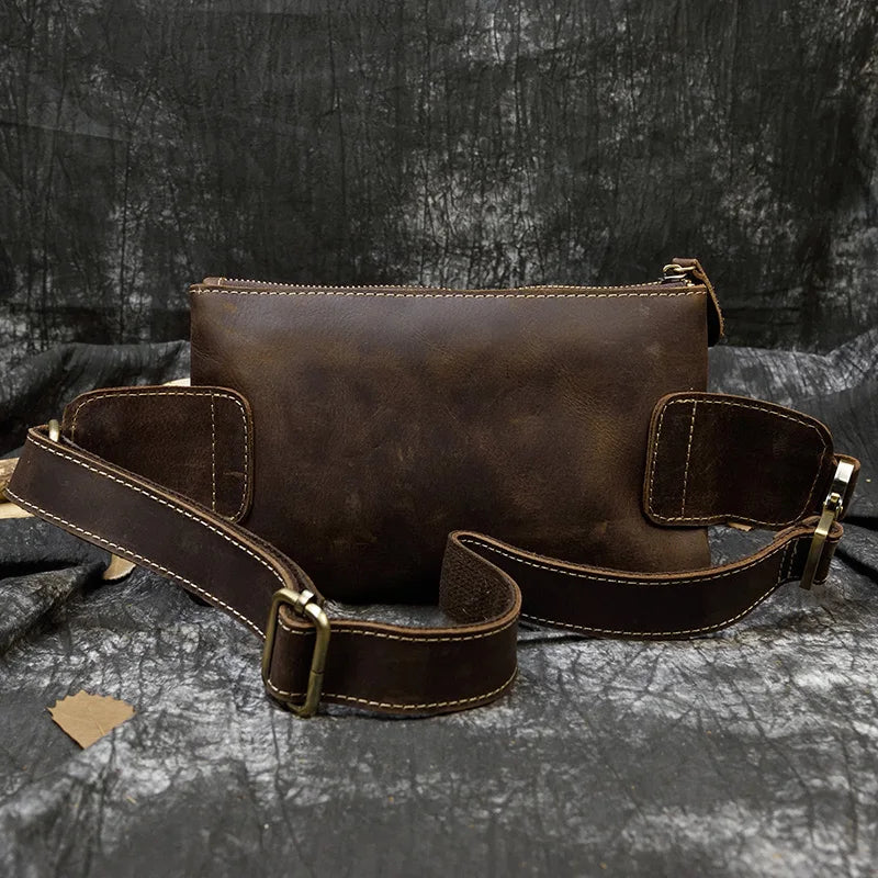 Modern leather bum bag