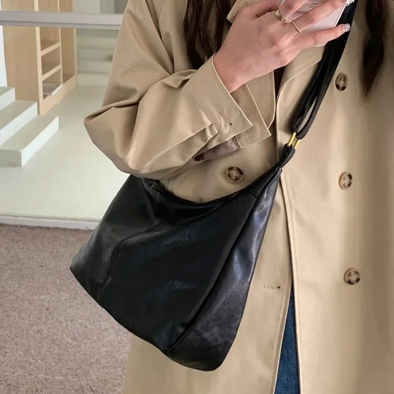 Large leather hobo bag