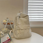 Versatile corduroy backpack