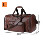 Urban leather holdall with top handles