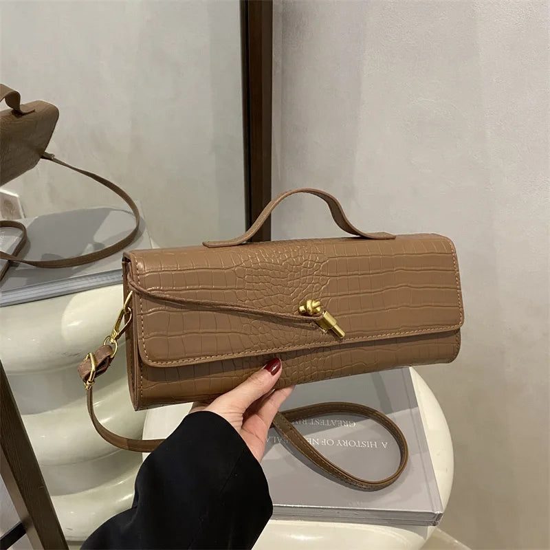 Compact leather handbag