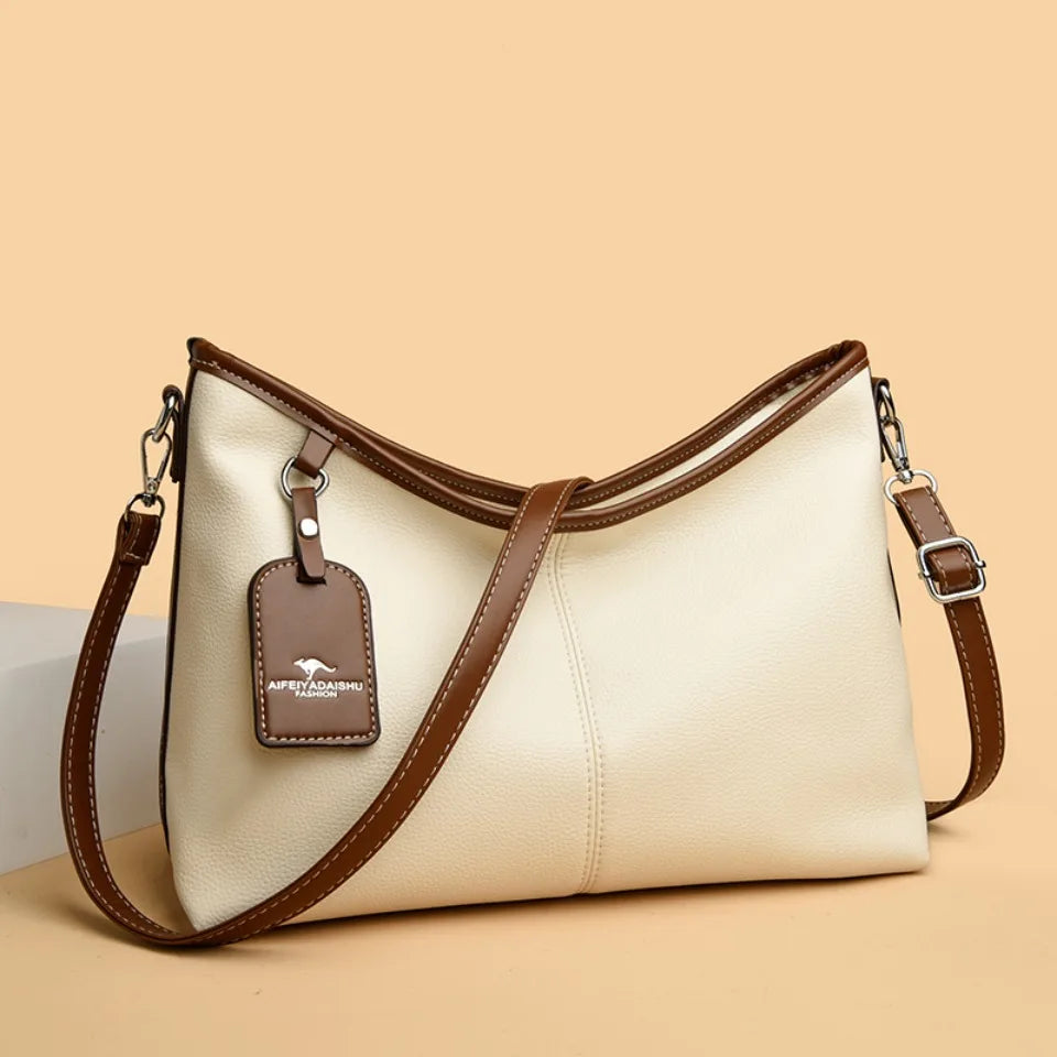Leather handbag for work, shopping, or travel