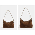 Sleek suede handbag for travel and errands