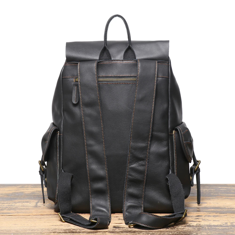 Vintage brown leather rucksack