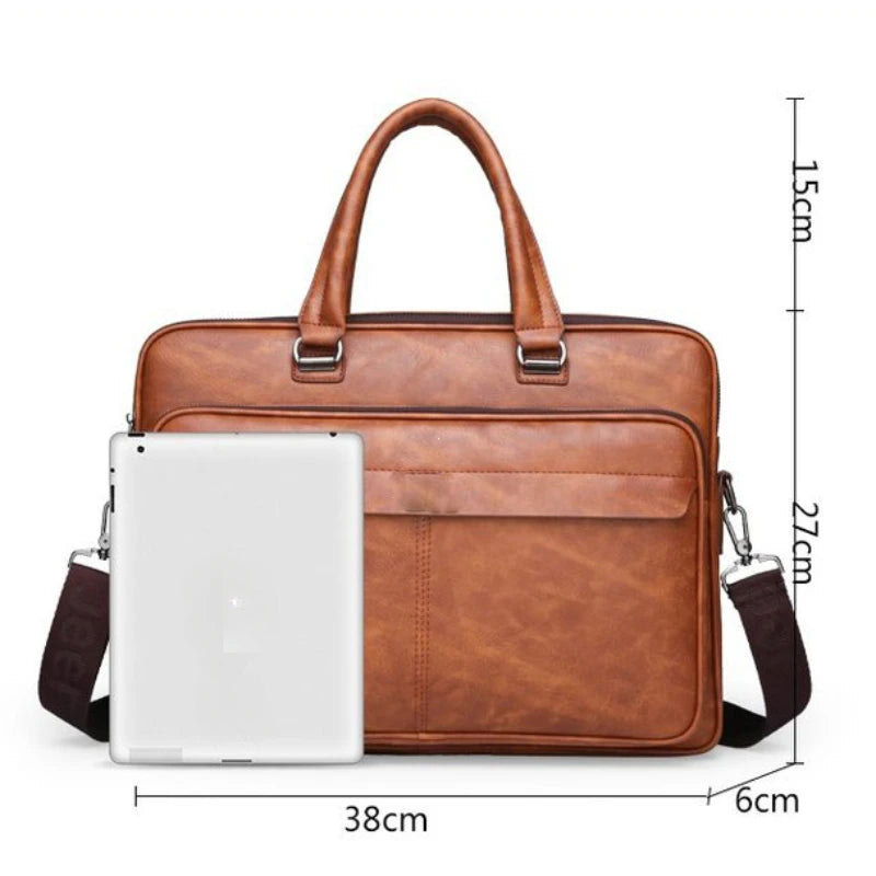 Leather business briefcase