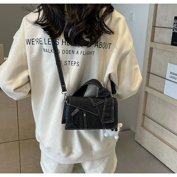 Fashion crossbody denim handbag