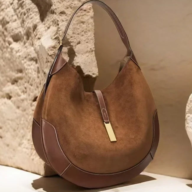 Casual suede tote bag