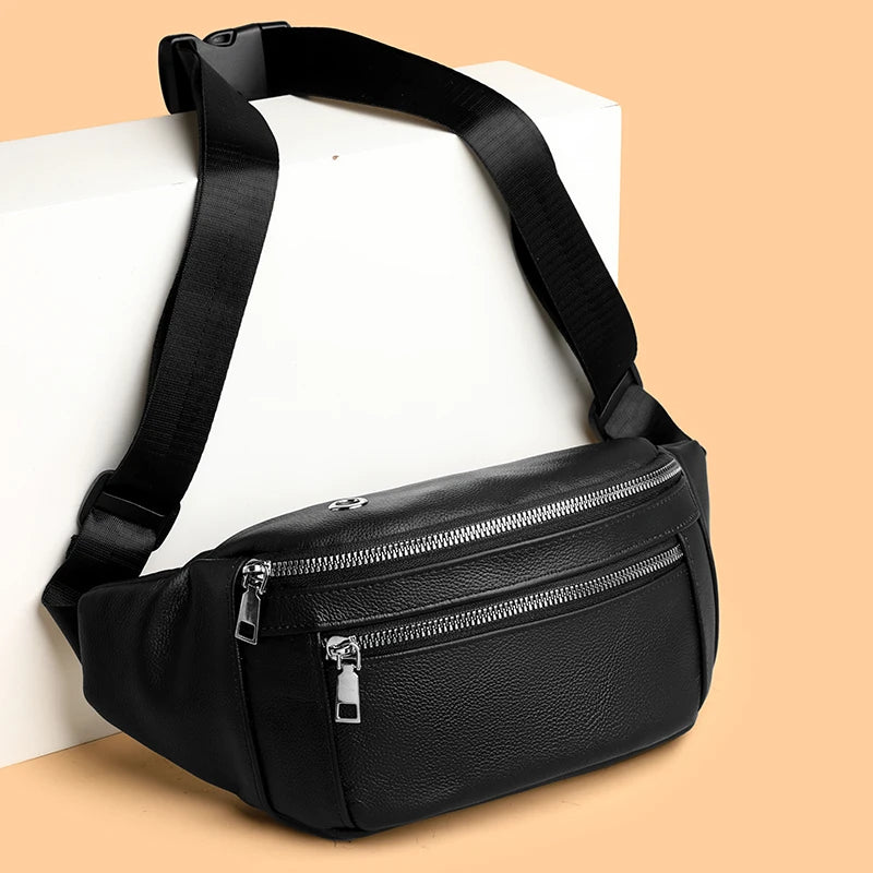 Soft leather crossbody bum bag