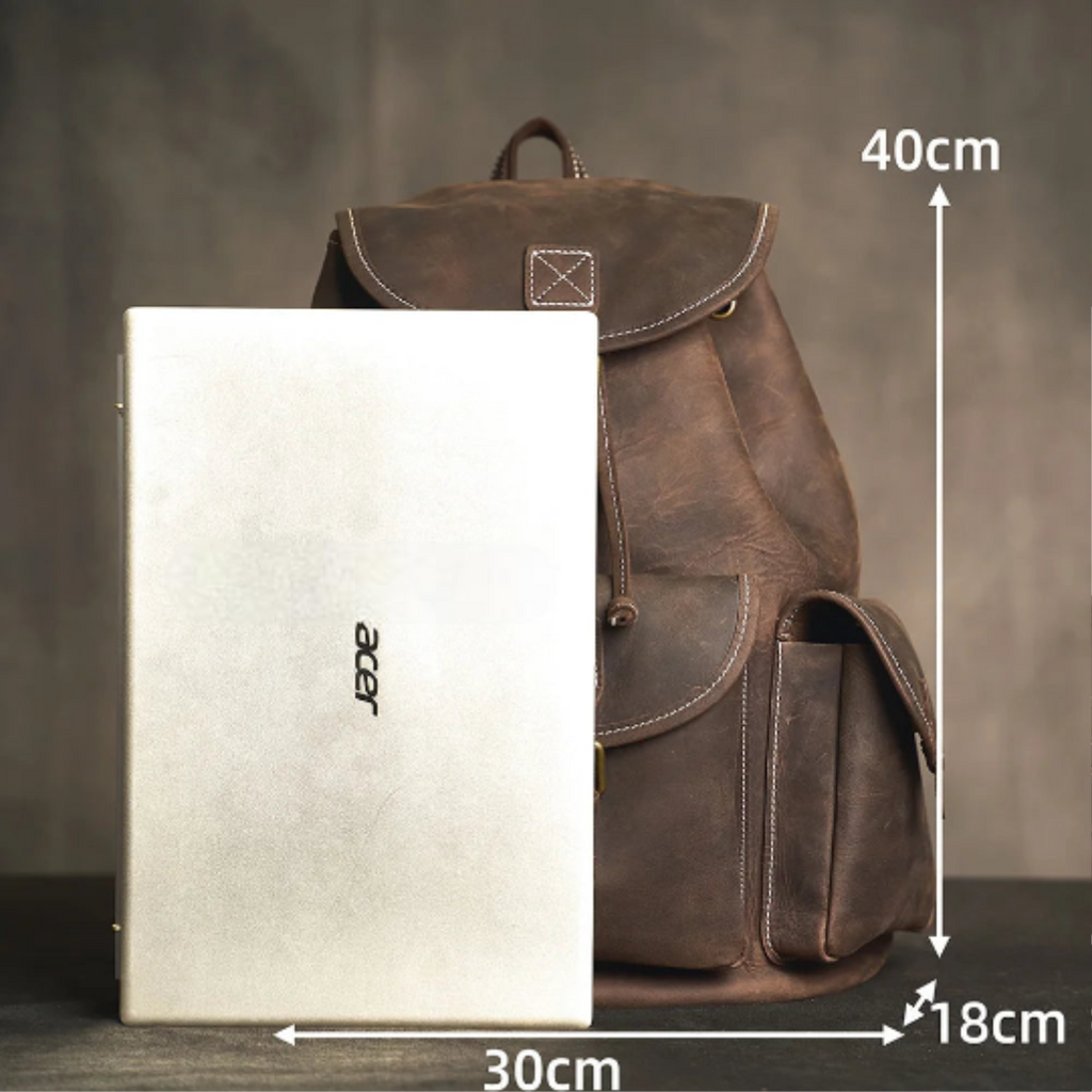 Heritage leather rucksack