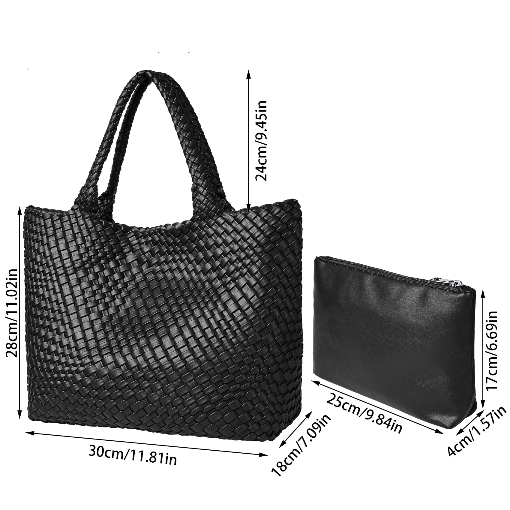 Trendy leather tote bag