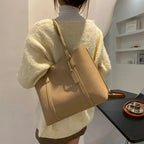 Trendy soft leather tote bag