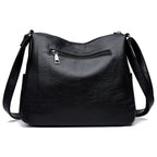 Leather shoulder bag with adjustable strap