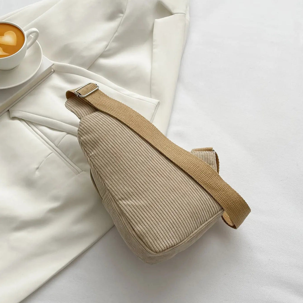 Corduroy crossbody bag