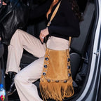 Soft suede shoulder purse