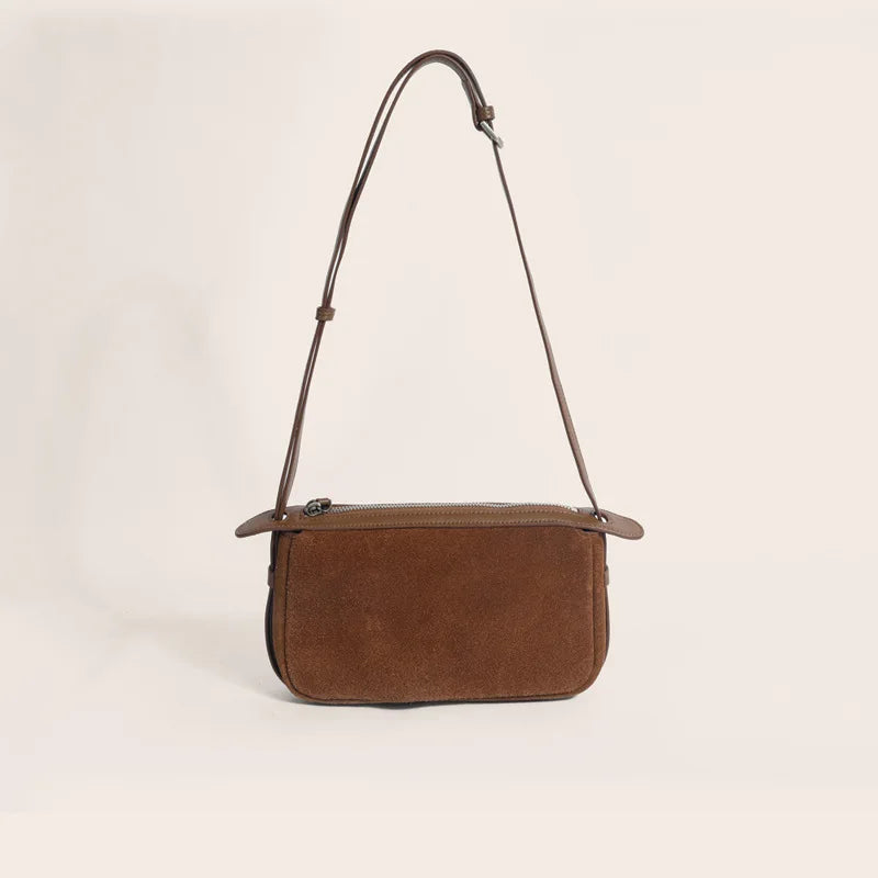 Suede shoulder purse