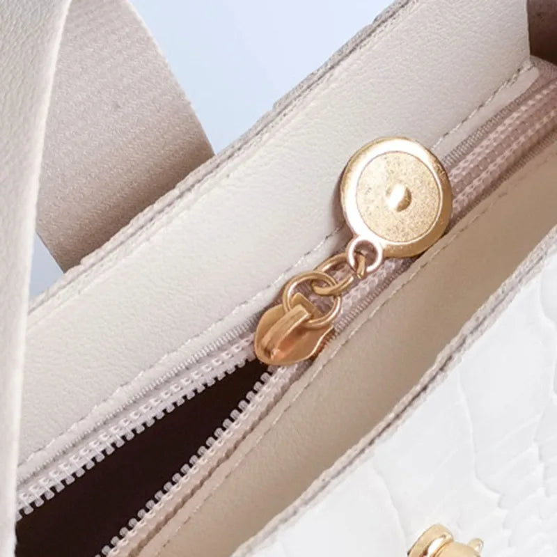 Classic leather shoulder bag for women