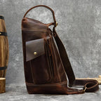 Full leather rucksack backpack