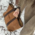 Classic suede tote bag