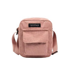 Corduroy crossbody handbag with front pocket