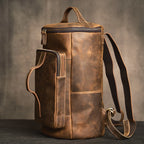 Leather rucksack for men