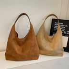 Suede hobo bag