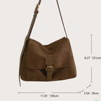 Shoulder bag in suede