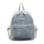 Women's small denim backpack