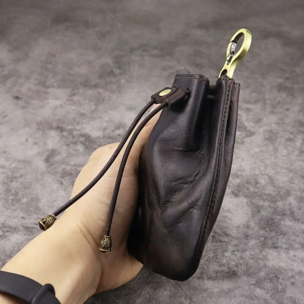 Vintage leather belt pouch