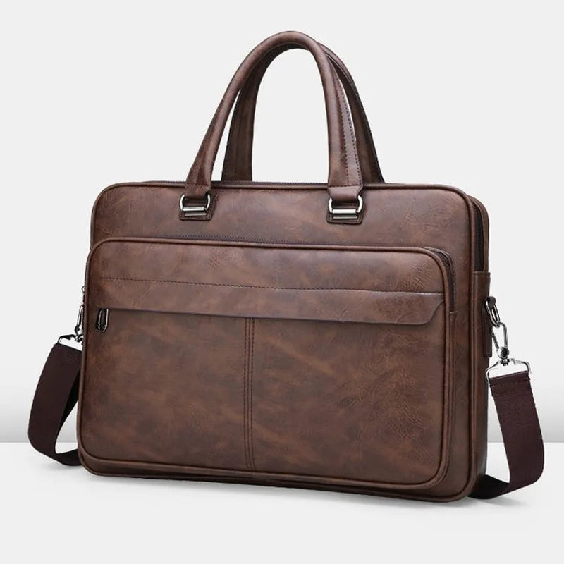 Leather business briefcase