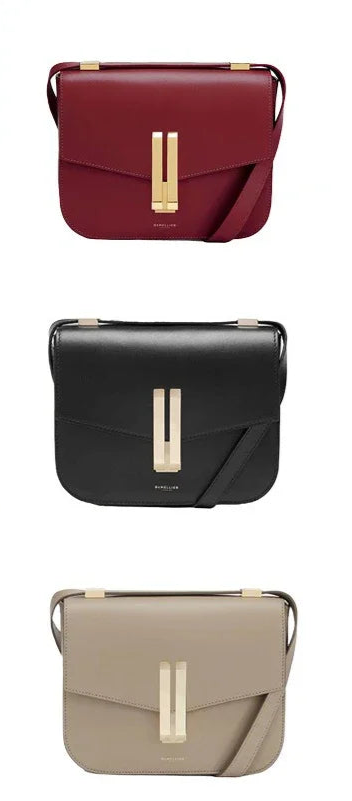 Small structured leather crossbody bag