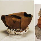 Large suede shopper handbag
