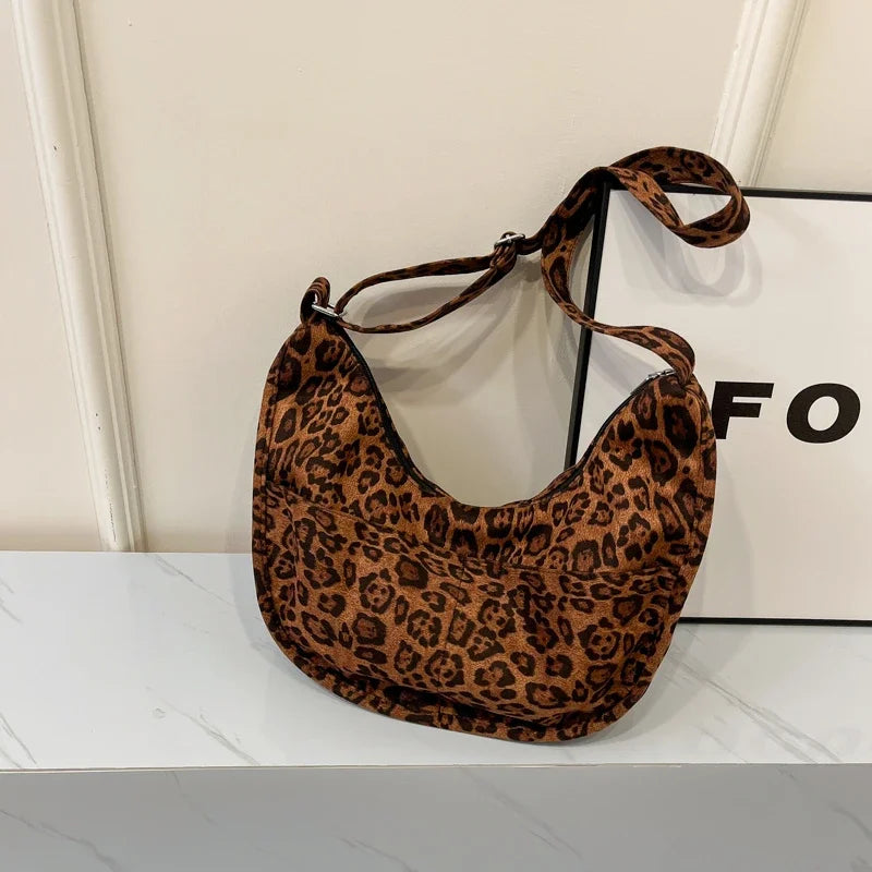 Oversized suede shoulder bag