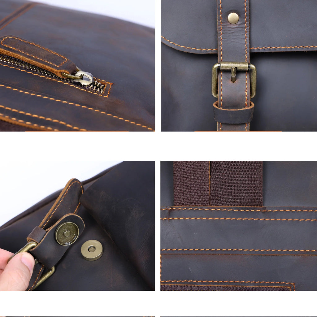 Stylish leather rucksack