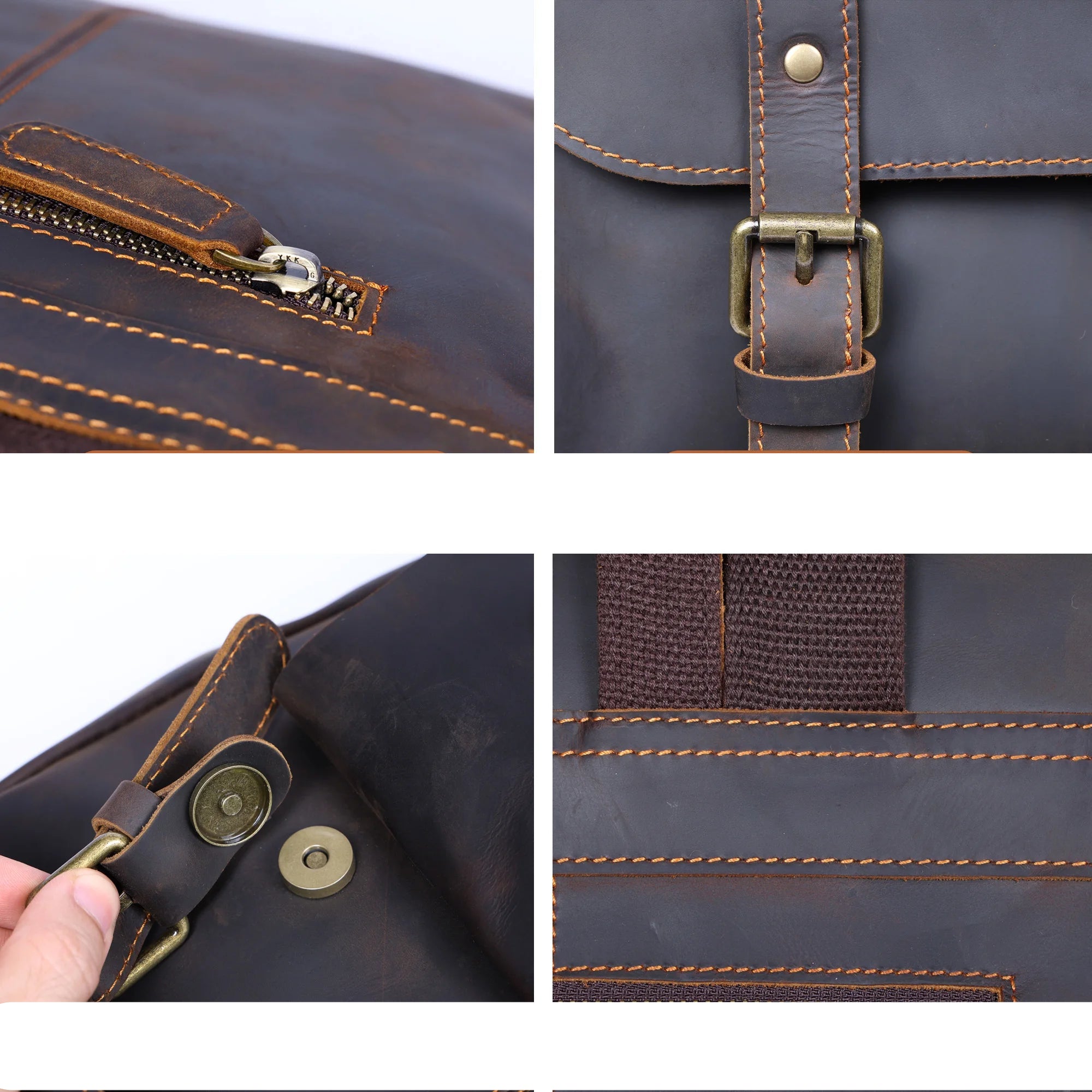 Stylish leather rucksack
