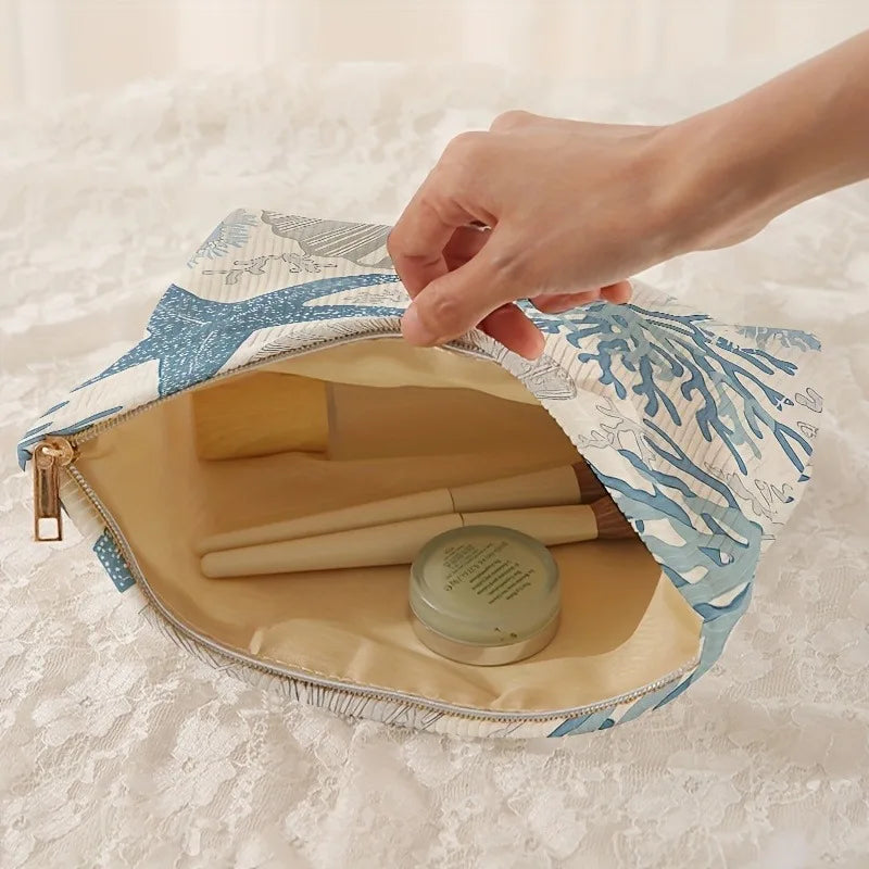 Corduroy makeup bag