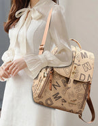 Designer-style leather backpack