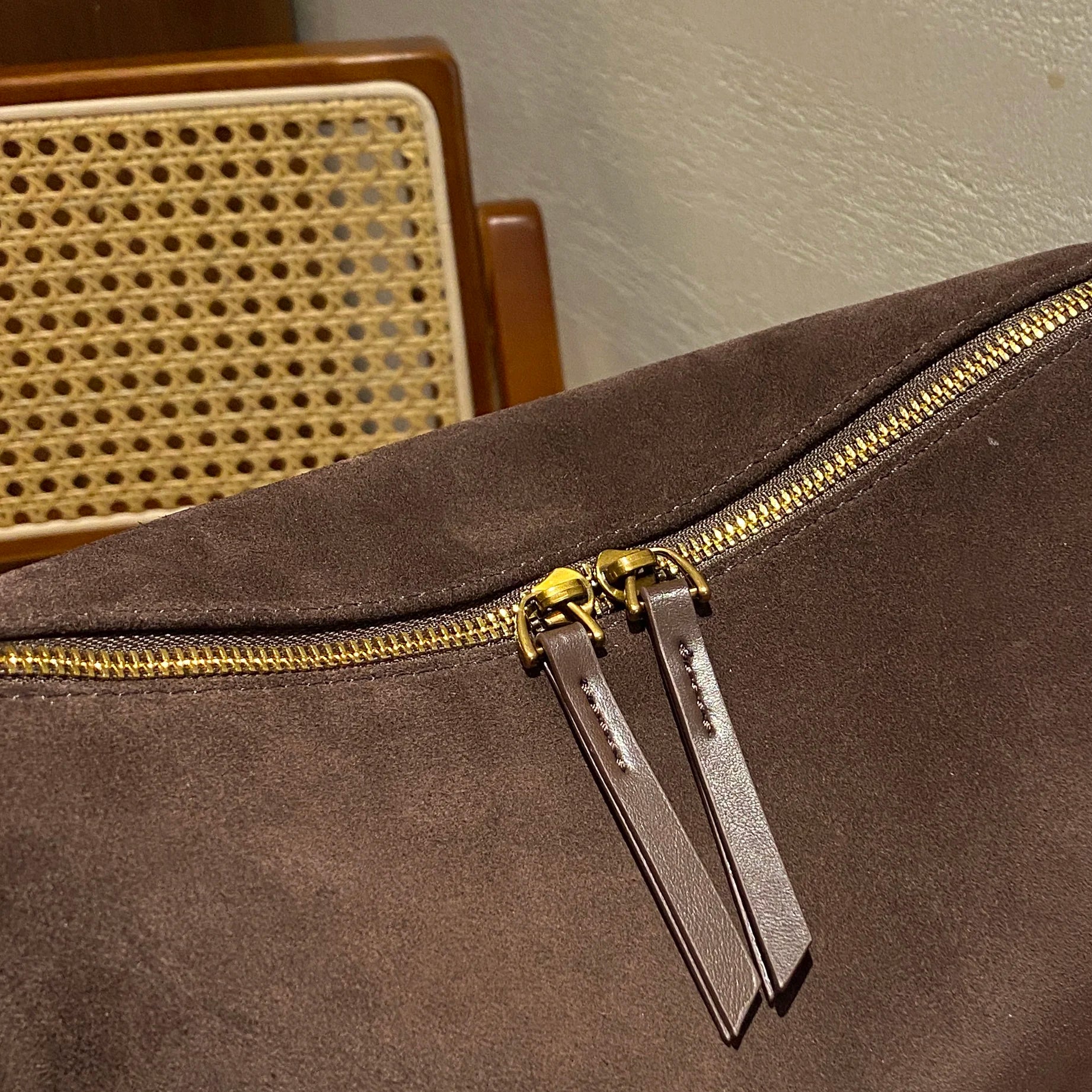 Everyday suede shoulder bag