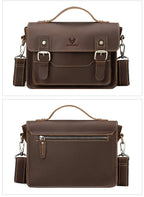 Large leather satchel shoulder bag