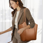 Elegant soft leather tote bag