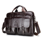 Vintage leather laptop briefcase