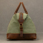Soft leather overnight duffle bag