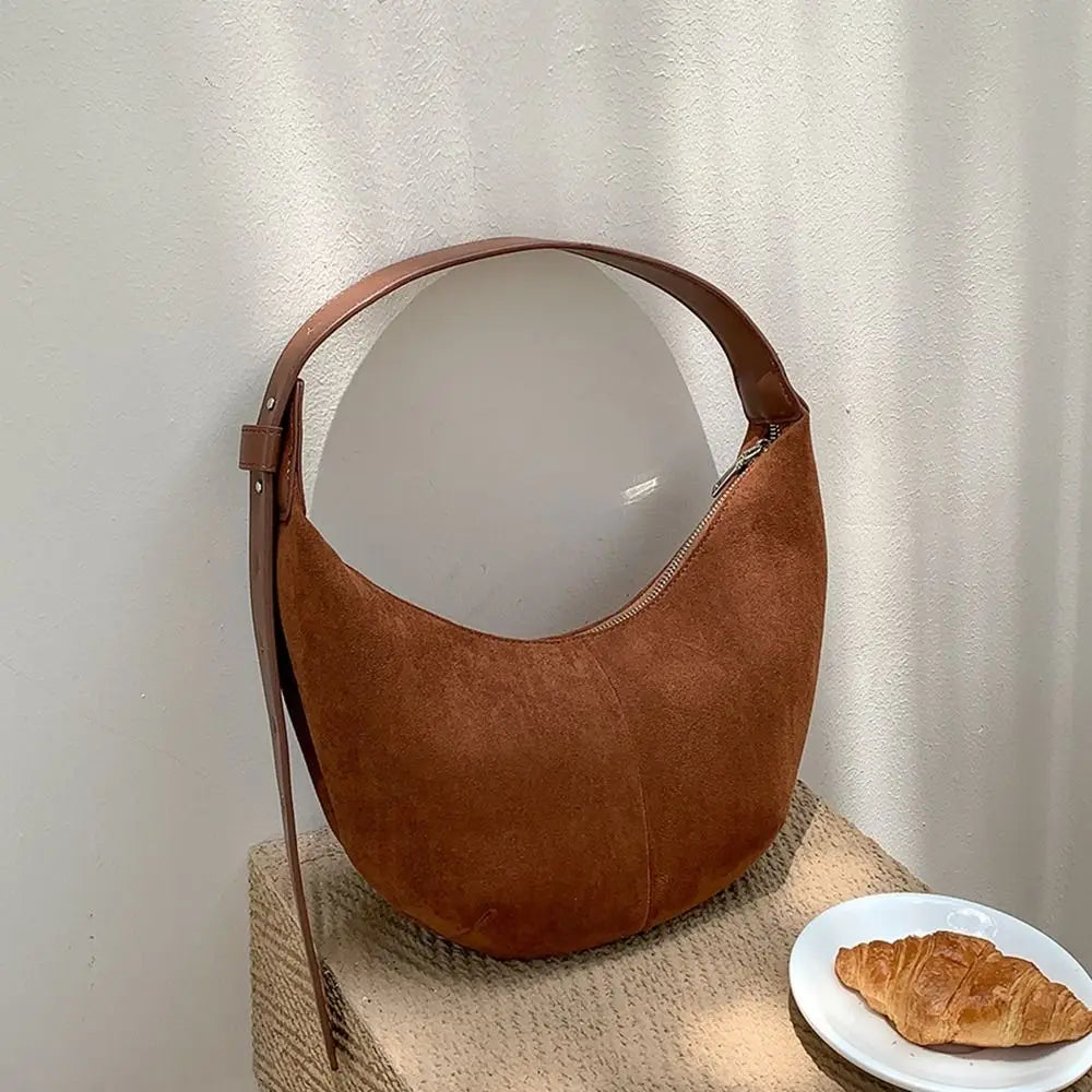 Hobo suede shoulder bag