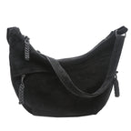 Slouchy suede shoulder bag