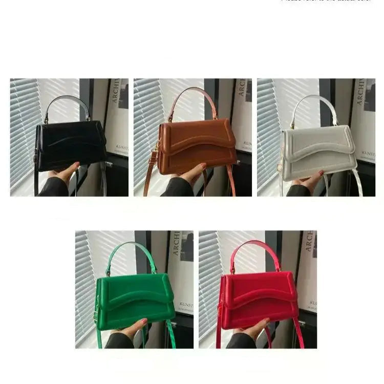 Elegant small leather crossbody bag