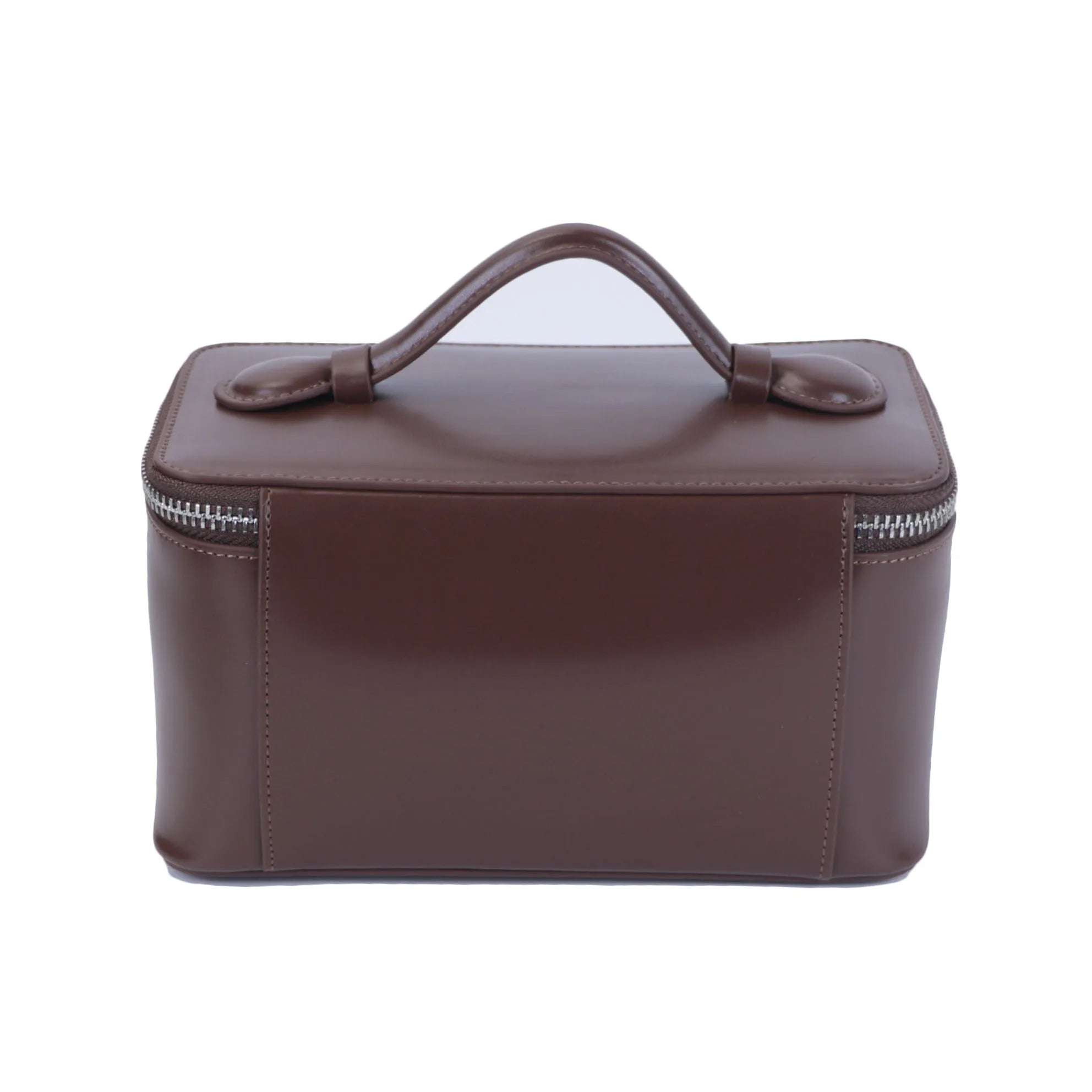 Travel leather vanity bag