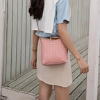 Classic leather shoulder bag for women